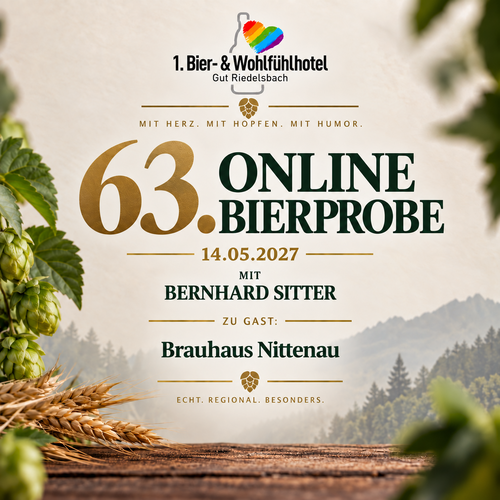 Wellnessurlaub: 63.Online-Bierprobe   14.05.2027
