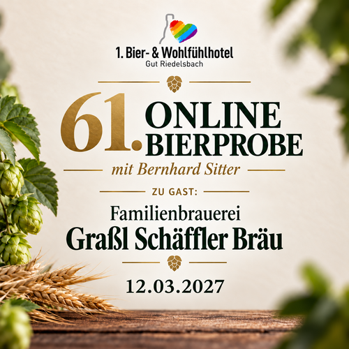 Wellnessurlaub: 61.Online-Bierprobe 12.03.2027